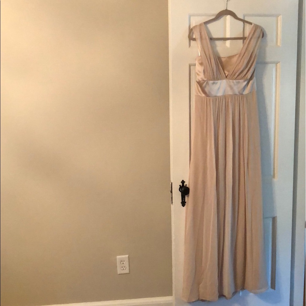 Dessy Collection Champagne Dress